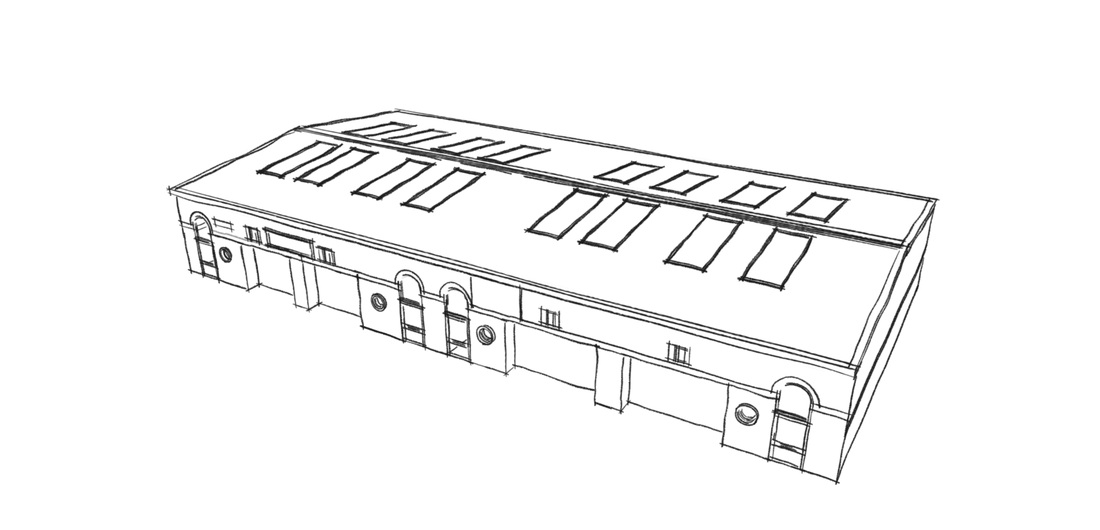 Boceto de un edificio